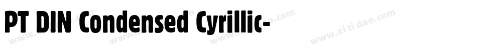 PT DIN Condensed Cyrillic字体转换